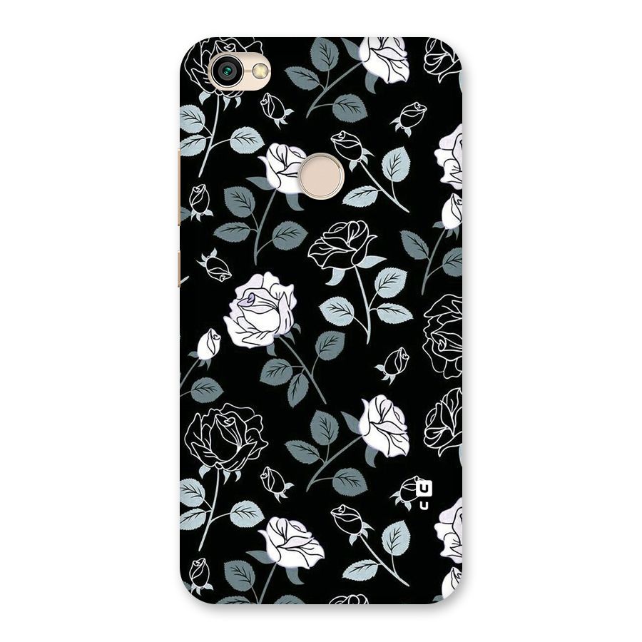 Black Artsy Bloom Back Case for Redmi Y1 2017