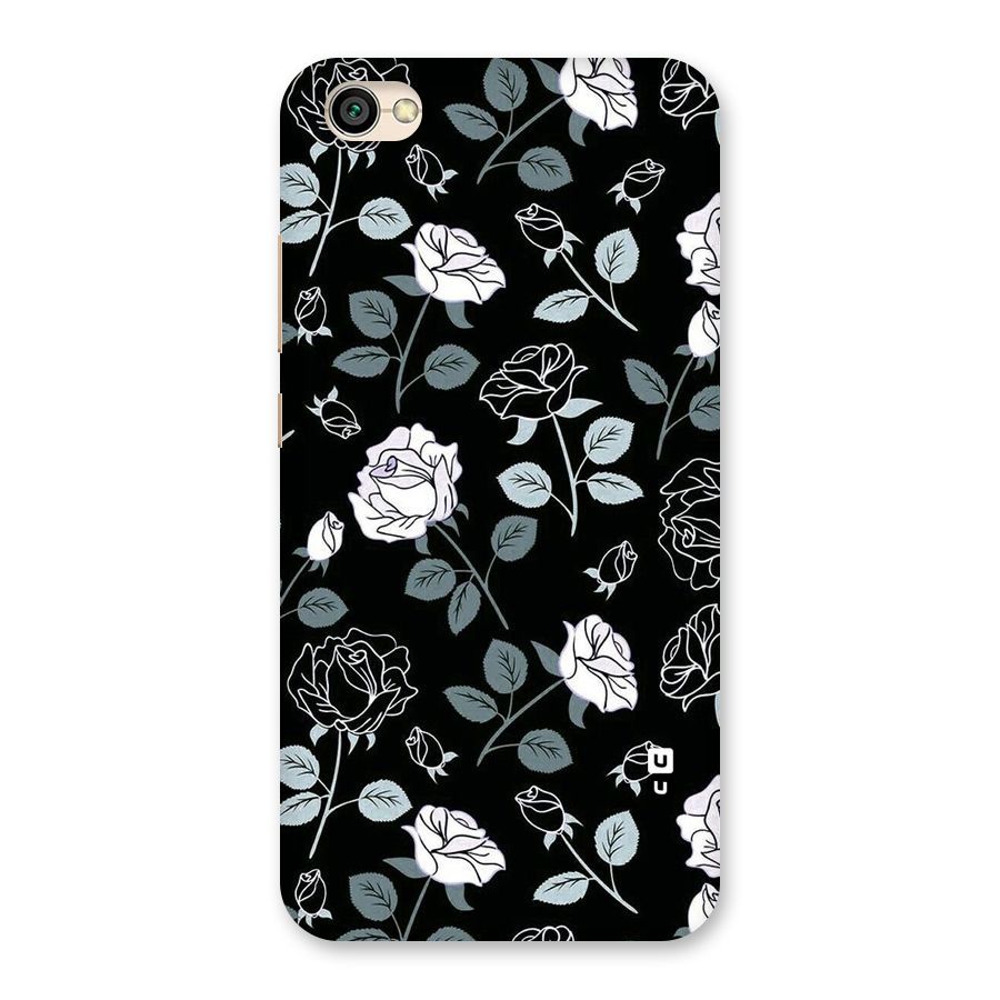 Black Artsy Bloom Back Case for Redmi Y1 Lite