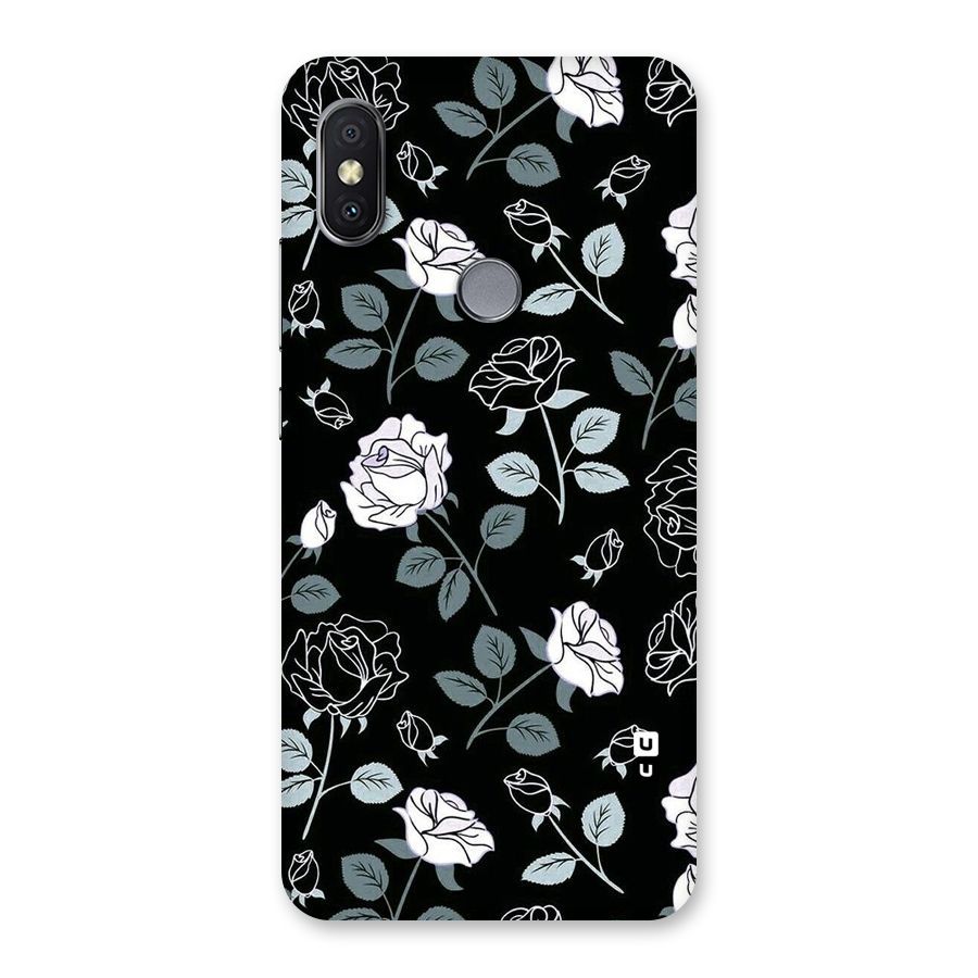 Black Artsy Bloom Back Case for Redmi Y2