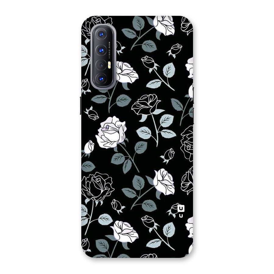Black Artsy Bloom Back Case for Reno3 Pro
