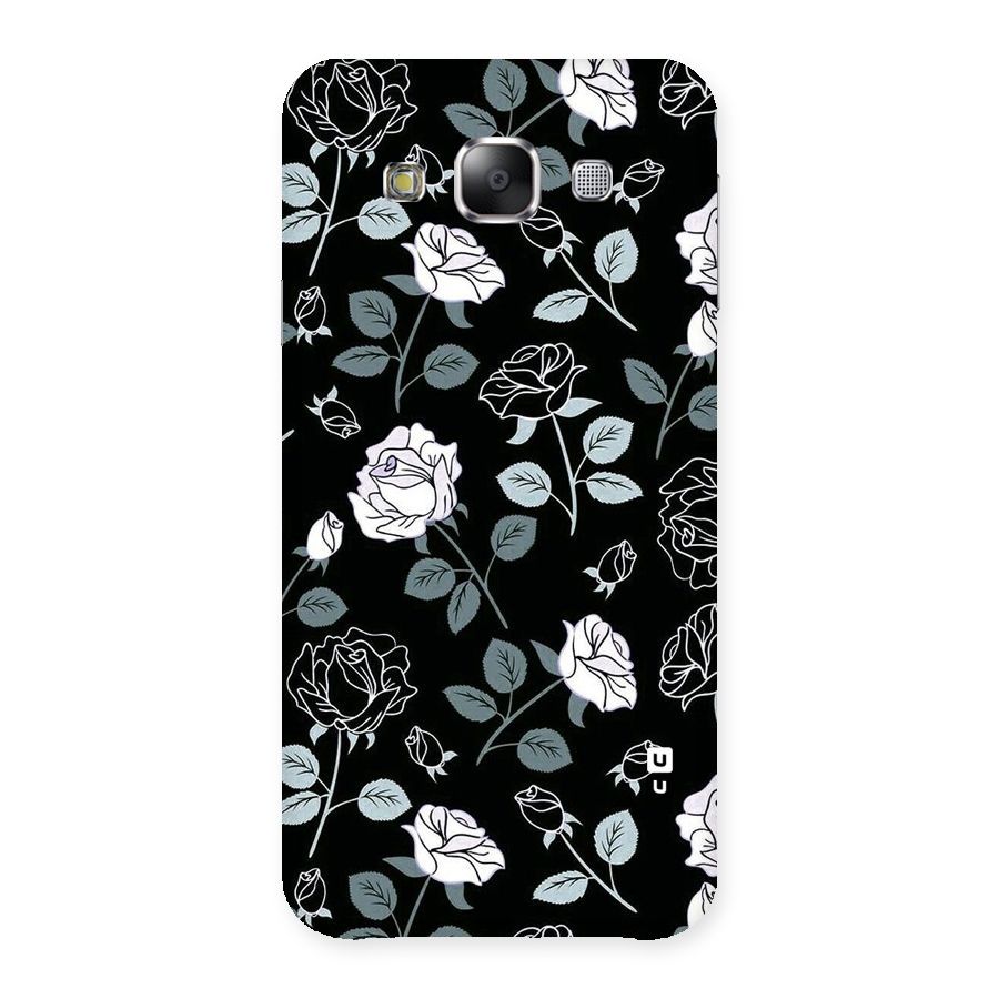 Black Artsy Bloom Back Case for Samsung Galaxy E5