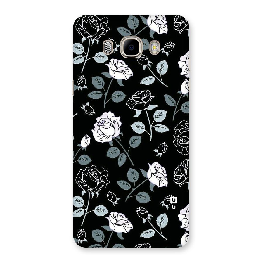 Black Artsy Bloom Back Case for Samsung Galaxy J7 2016