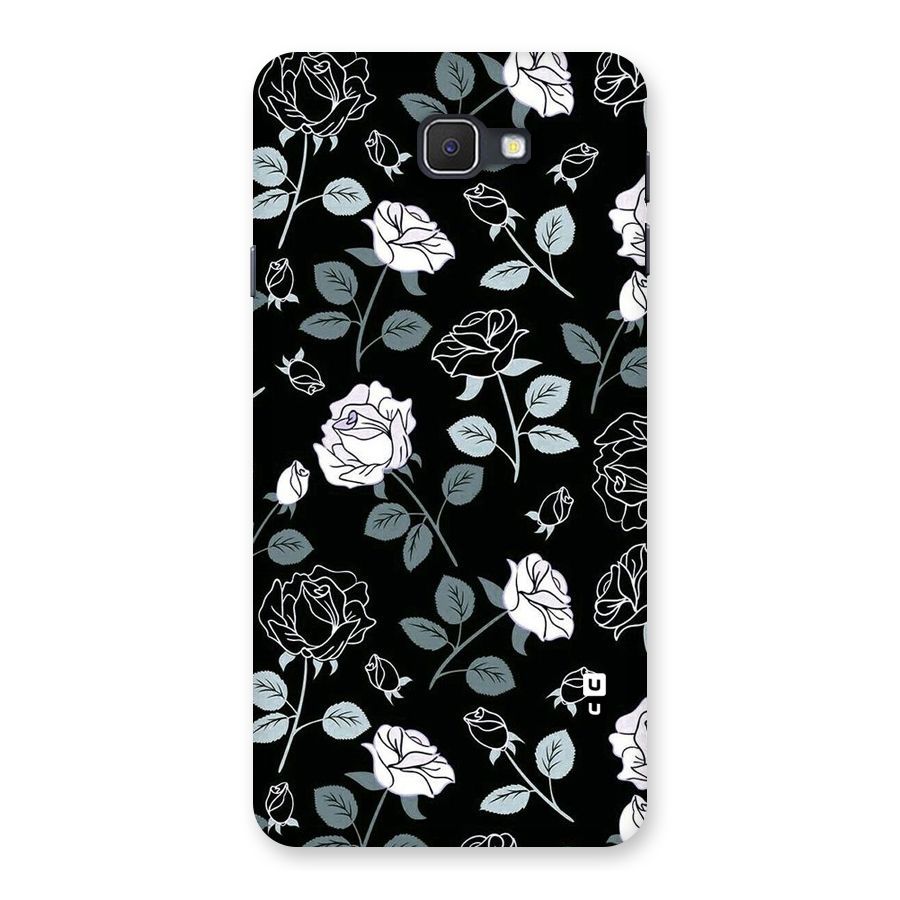 Black Artsy Bloom Back Case for Samsung Galaxy J7 Prime