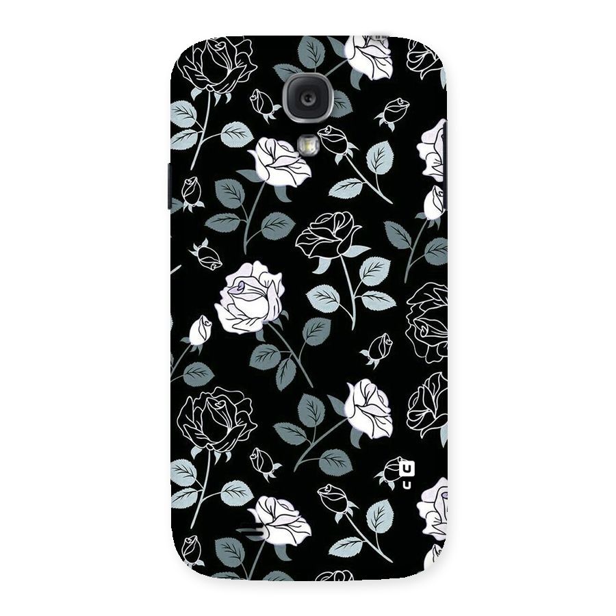 Black Artsy Bloom Back Case for Samsung Galaxy S4
