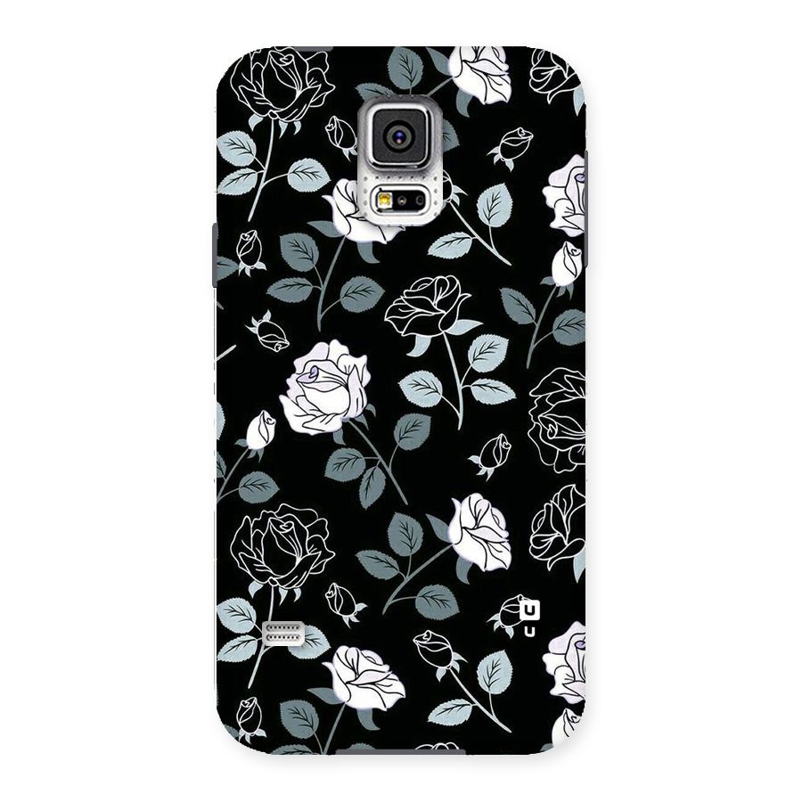 Black Artsy Bloom Back Case for Samsung Galaxy S5