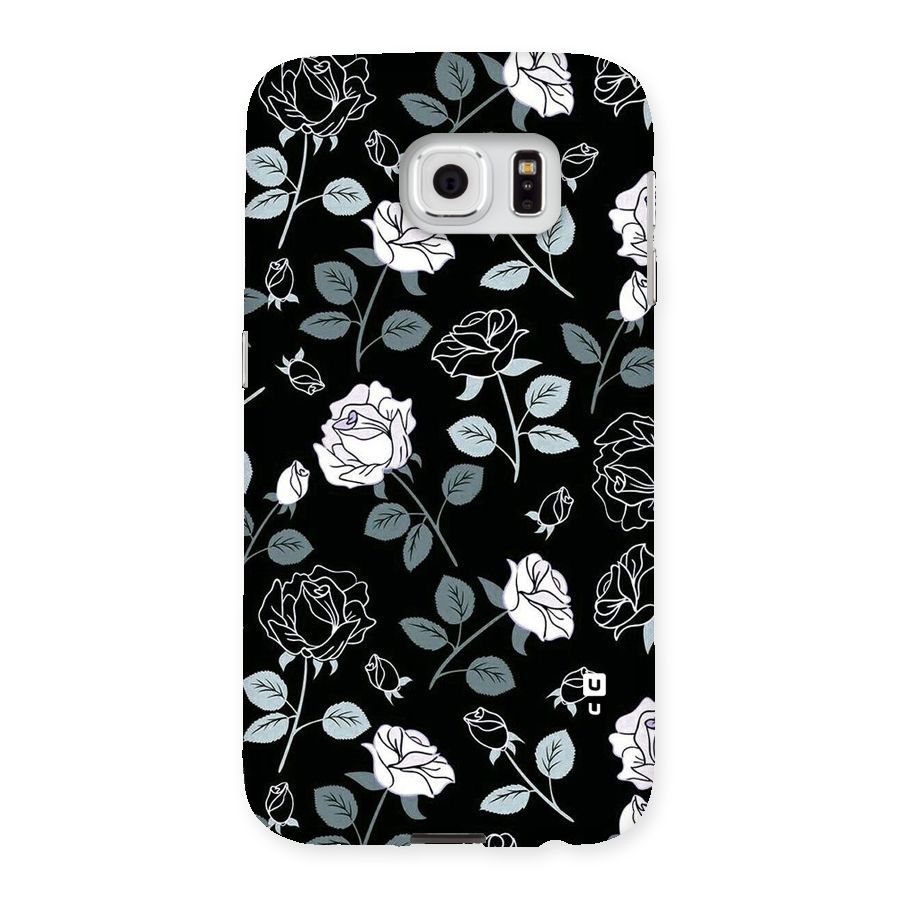 Black Artsy Bloom Back Case for Samsung Galaxy S6
