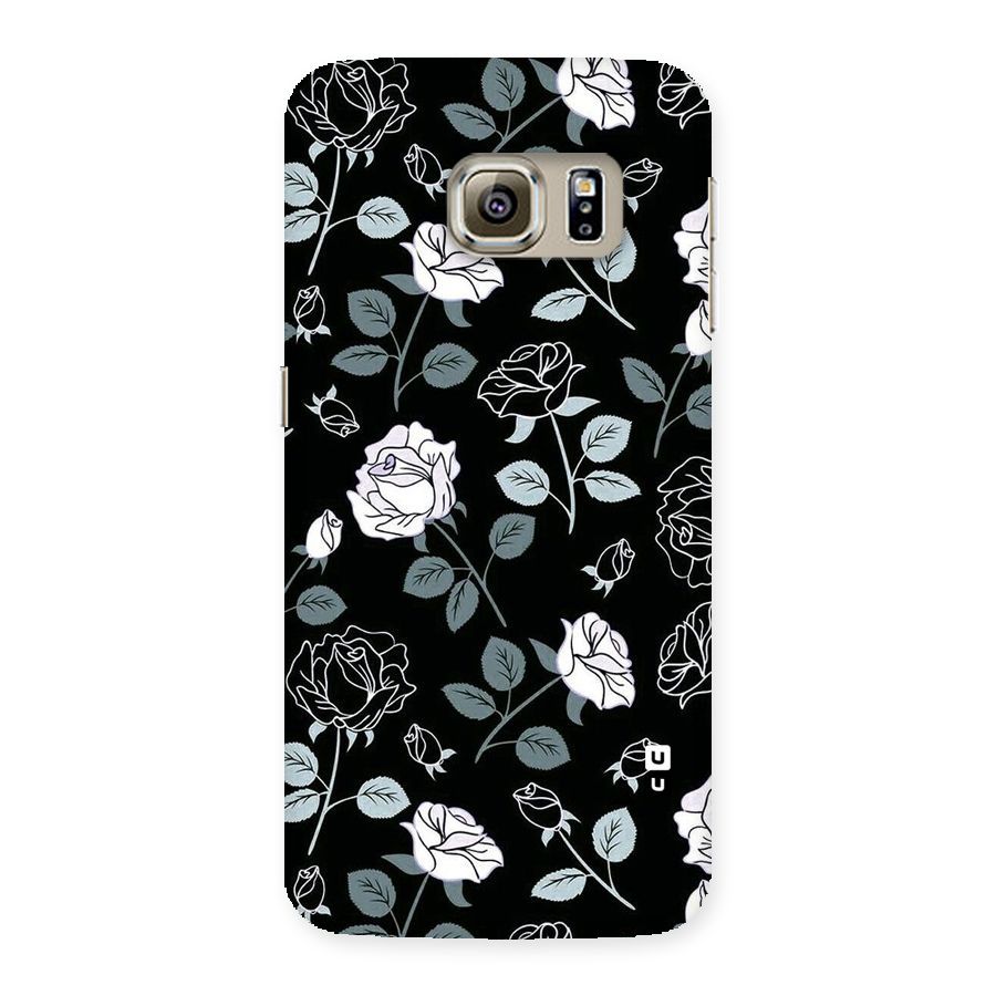 Black Artsy Bloom Back Case for Samsung Galaxy S6 Edge