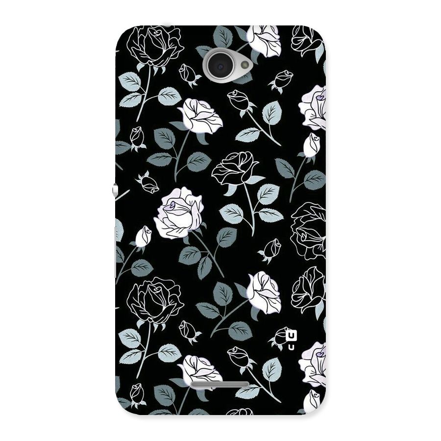 Black Artsy Bloom Back Case for Sony Xperia E4