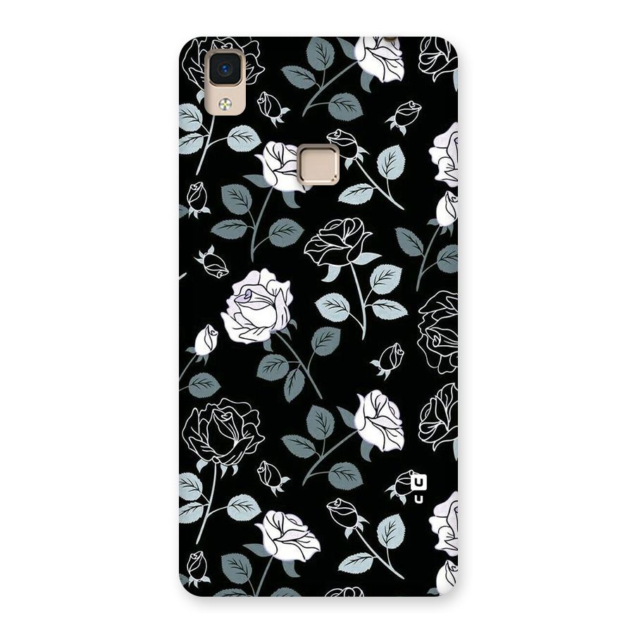 Black Artsy Bloom Back Case for V3 Max