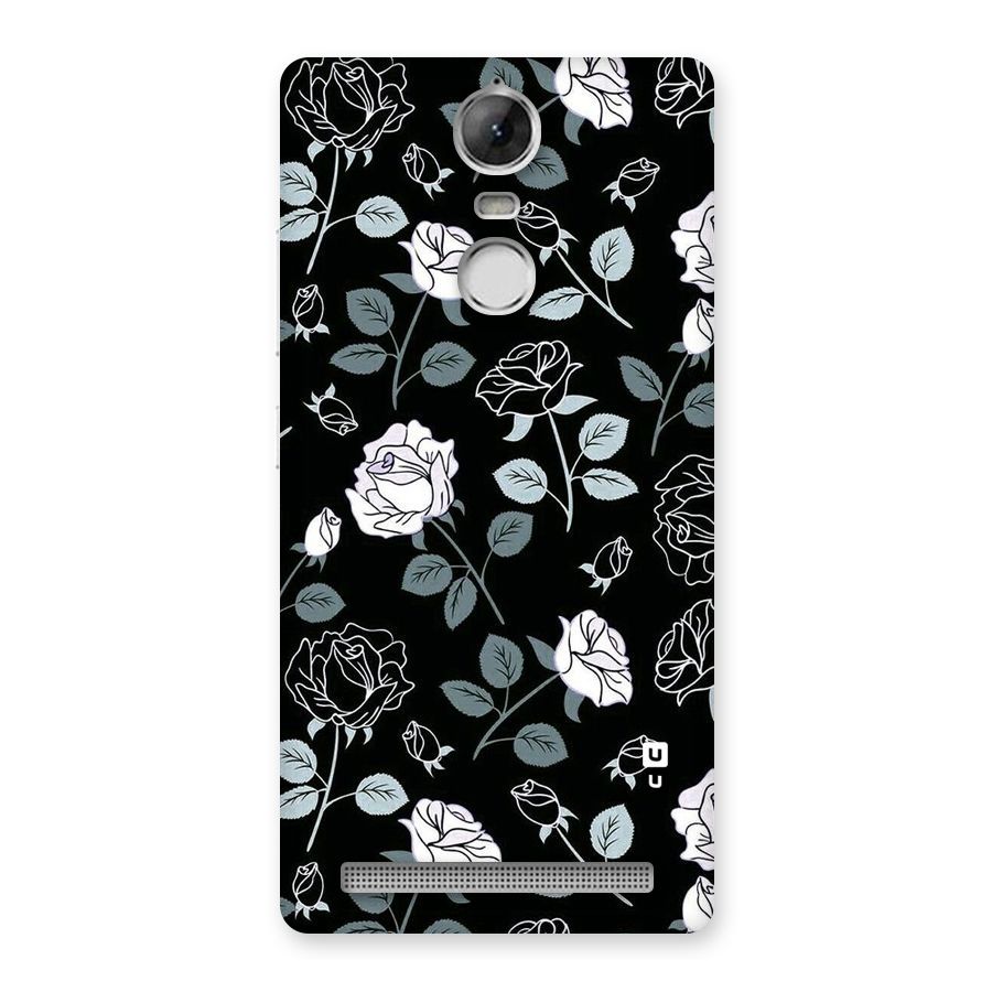 Black Artsy Bloom Back Case for Vibe K5 Note