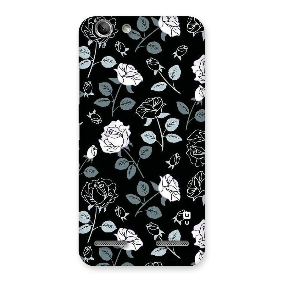 Black Artsy Bloom Back Case for Vibe K5 Plus