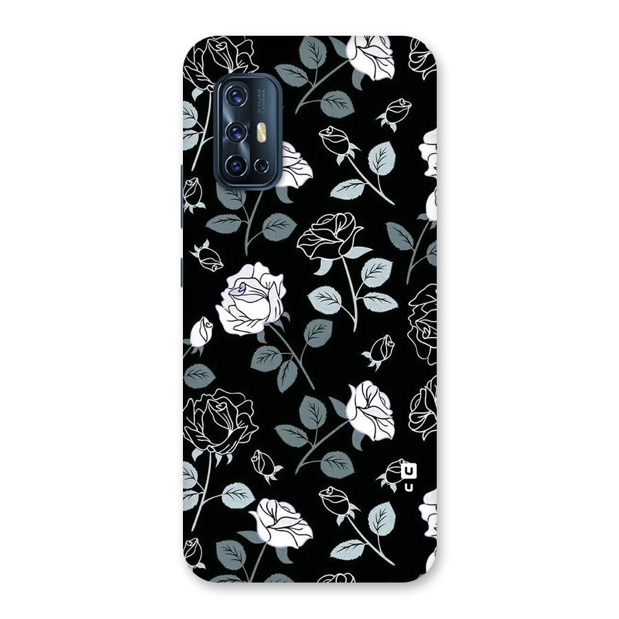 Black Artsy Bloom Back Case for Vivo V17