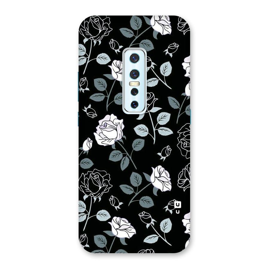 Black Artsy Bloom Back Case for Vivo V17 Pro