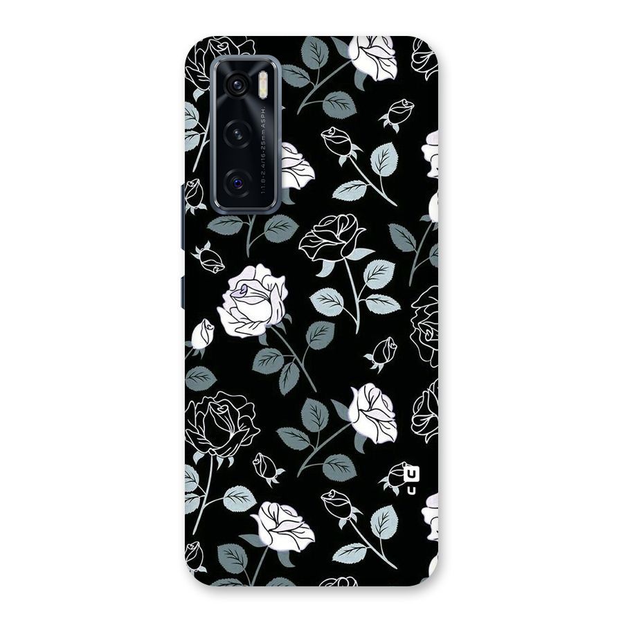 Black Artsy Bloom Back Case for Vivo V20 SE