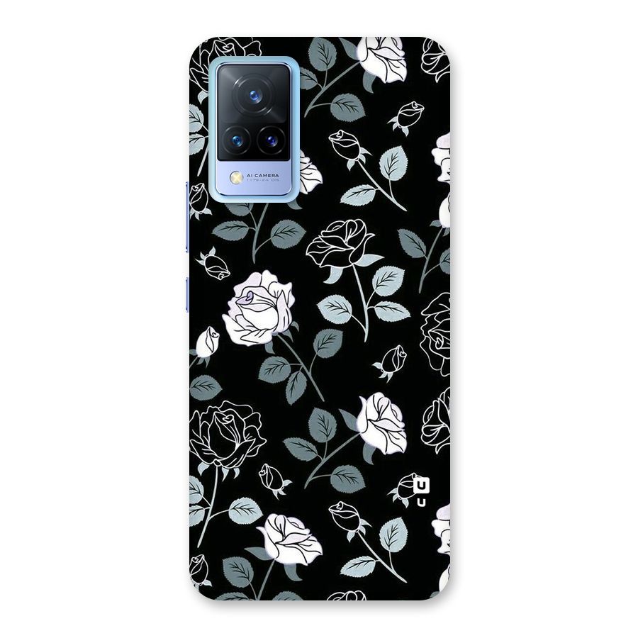 Black Artsy Bloom Back Case for Vivo V21 5G