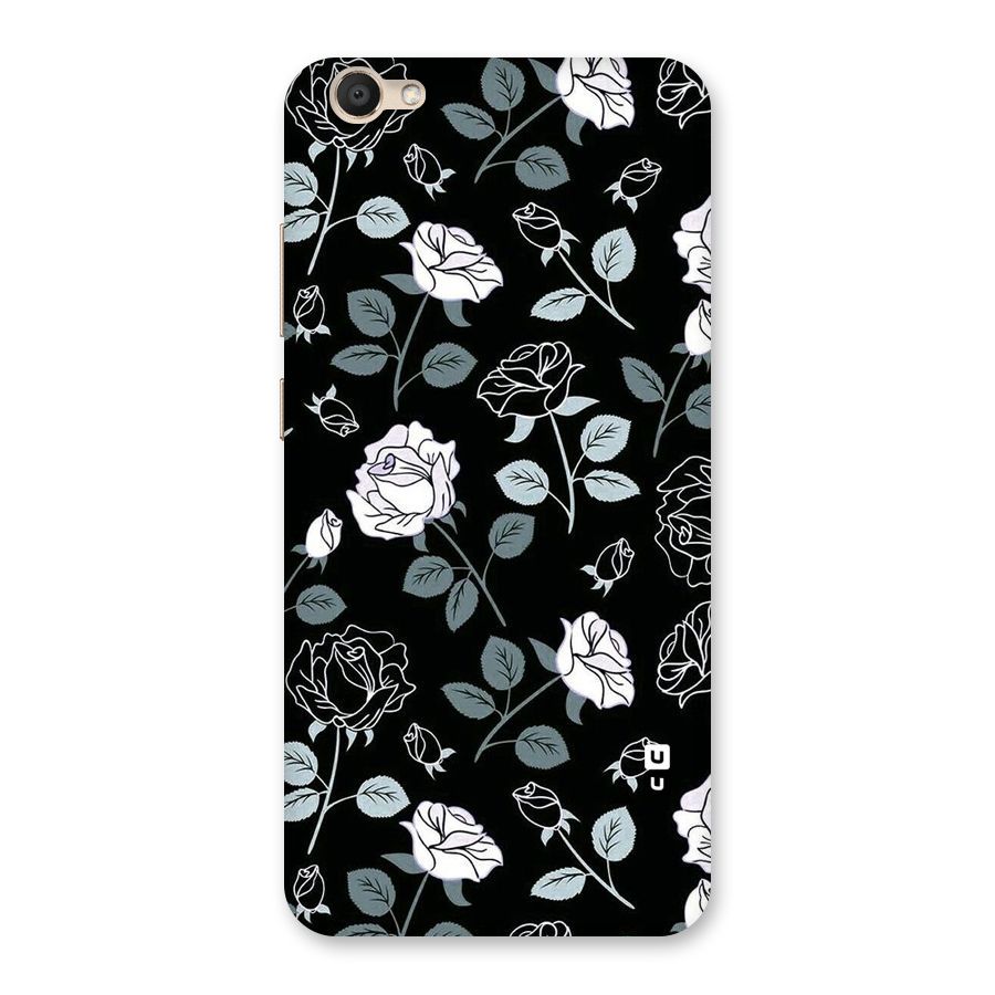Black Artsy Bloom Back Case for Vivo V5
