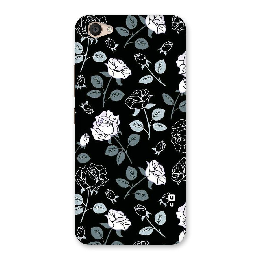 Black Artsy Bloom Back Case for Vivo V5 Plus