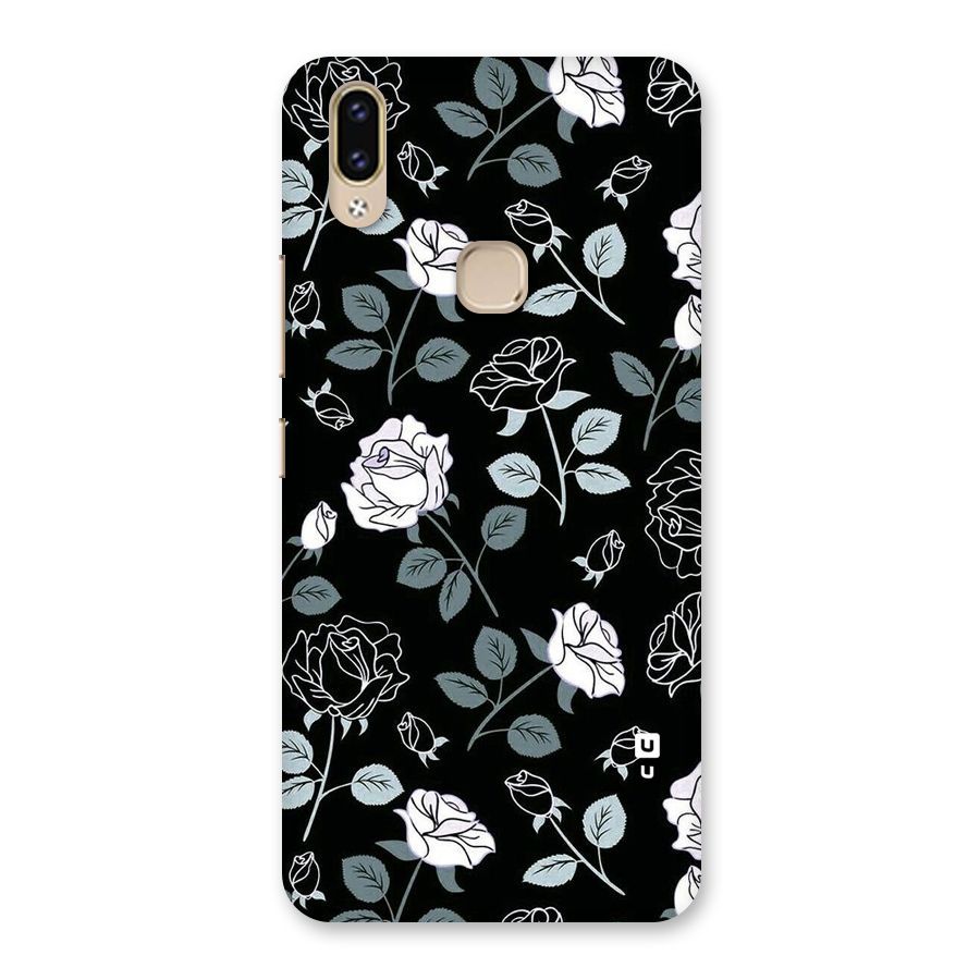 Black Artsy Bloom Back Case for Vivo V9 Youth
