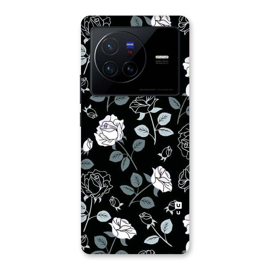 Black Artsy Bloom Back Case for Vivo X80