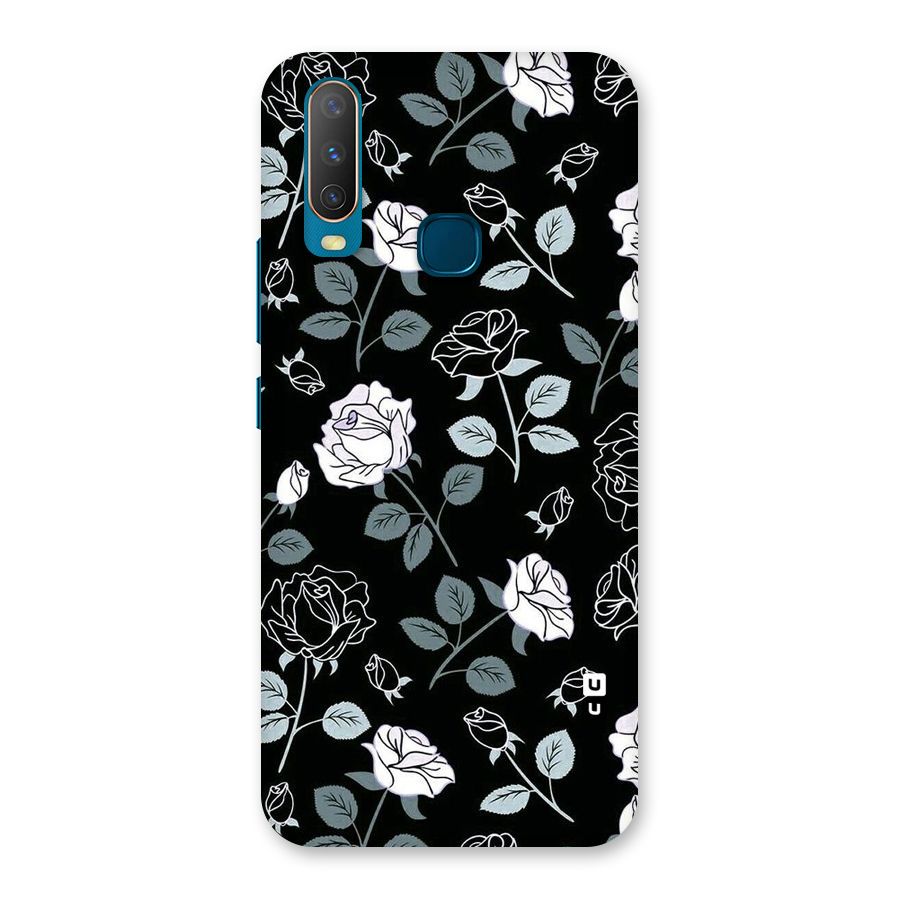Black Artsy Bloom Back Case for Vivo Y17