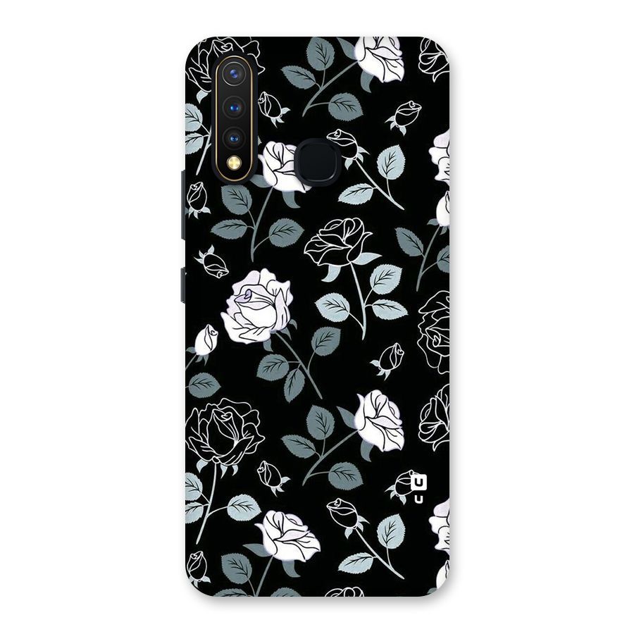Black Artsy Bloom Back Case for Vivo Y19