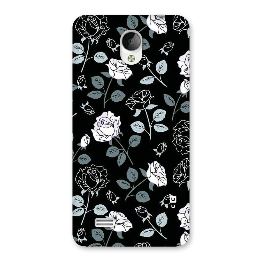 Black Artsy Bloom Back Case for Vivo Y21
