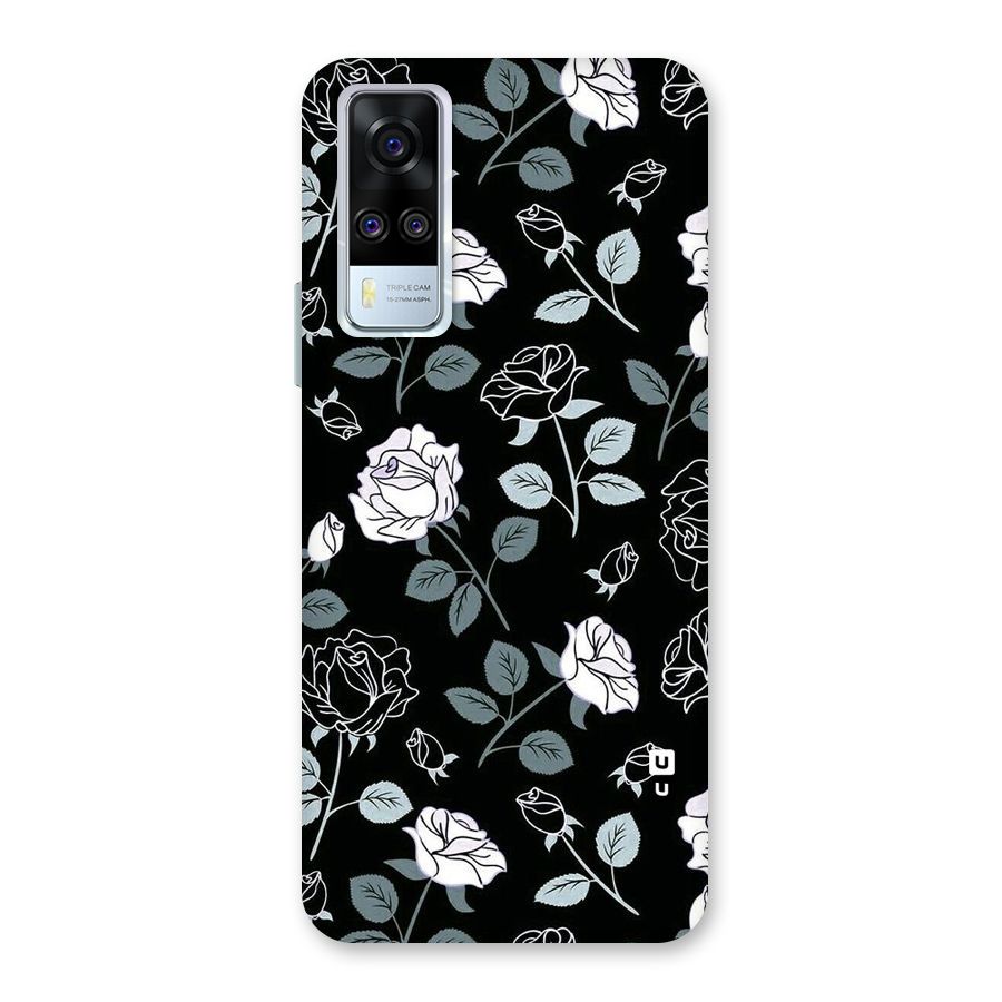 Black Artsy Bloom Back Case for Vivo Y31