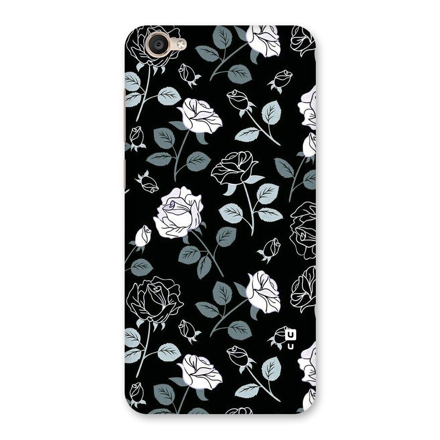 Black Artsy Bloom Back Case for Vivo Y55s