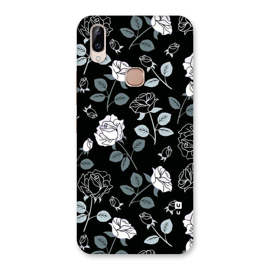 Black Artsy Bloom Back Case for Vivo Y83 Pro