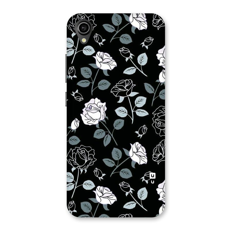 Black Artsy Bloom Back Case for Vivo Y90
