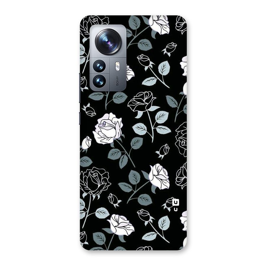 Black Artsy Bloom Back Case for Xiaomi 12 Pro