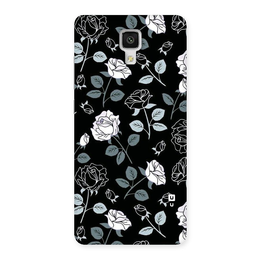 Black Artsy Bloom Back Case for Xiaomi Mi 4