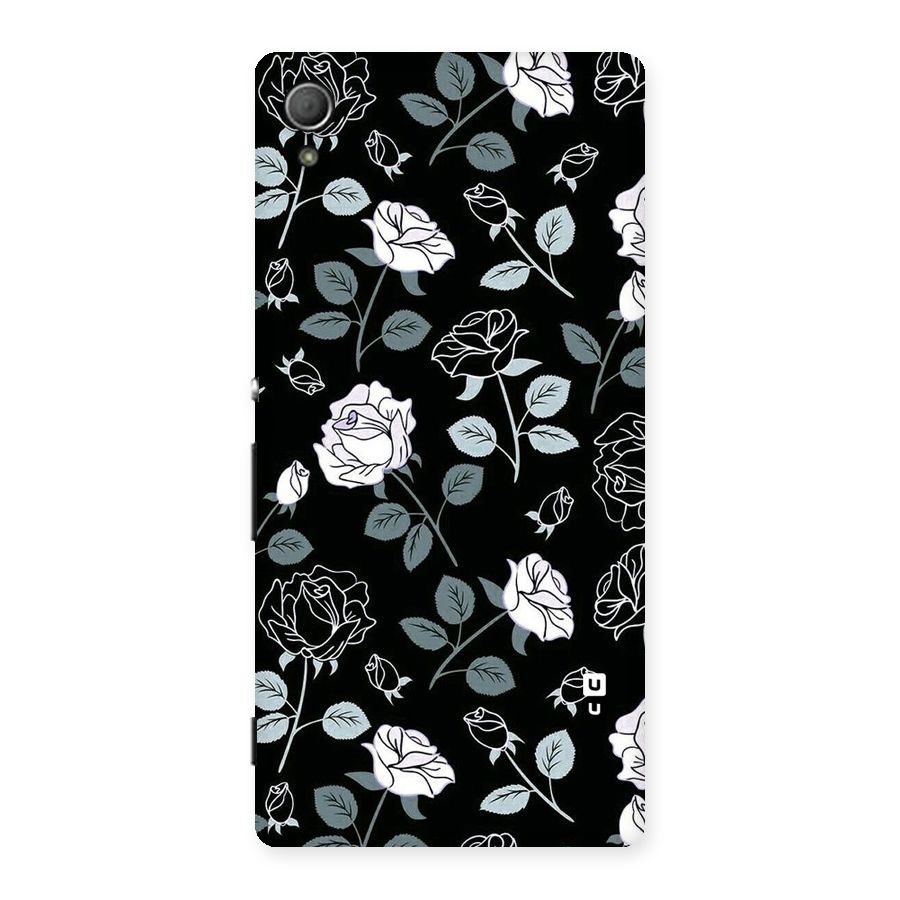 Black Artsy Bloom Back Case for Xperia Z4