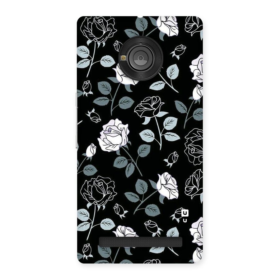 Black Artsy Bloom Back Case for Yu Yunique