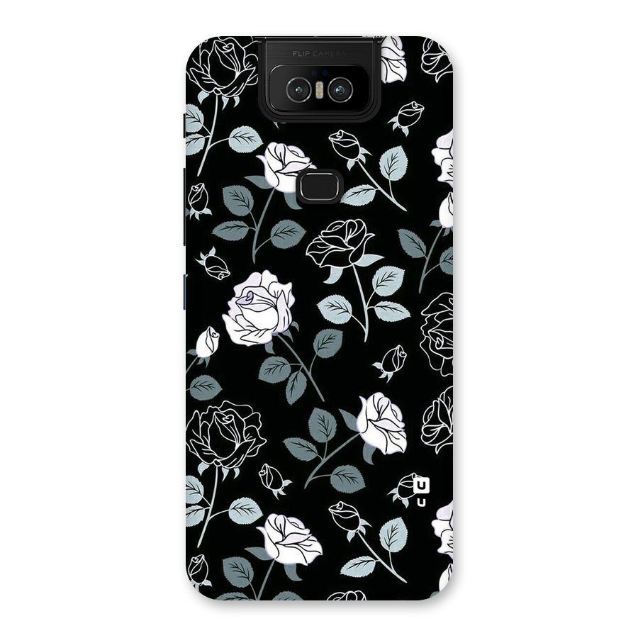 Black Artsy Bloom Back Case for Zenfone 6z