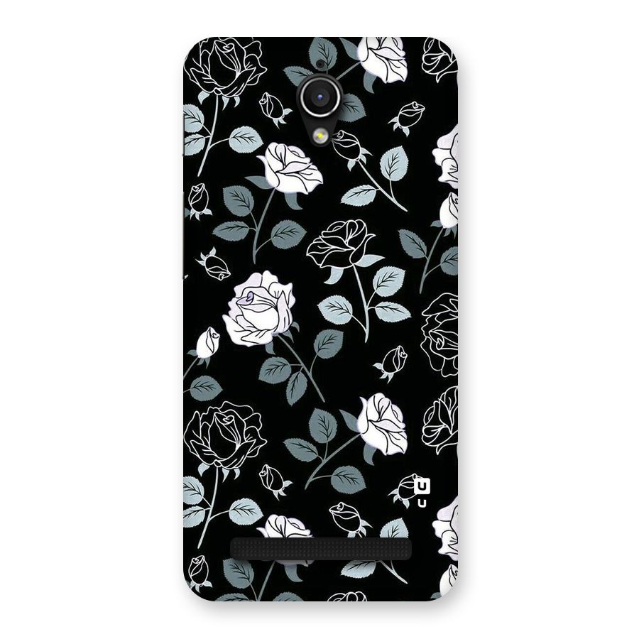 Black Artsy Bloom Back Case for Zenfone Go