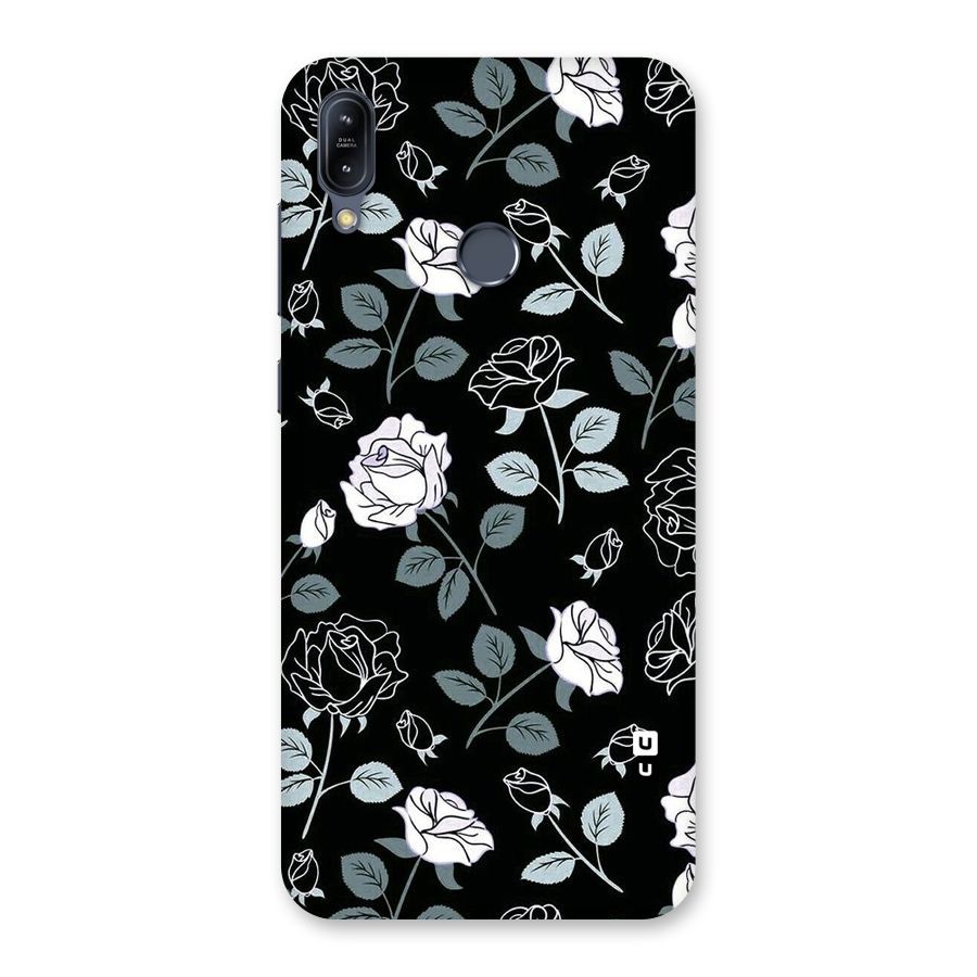 Black Artsy Bloom Back Case for Zenfone Max M2