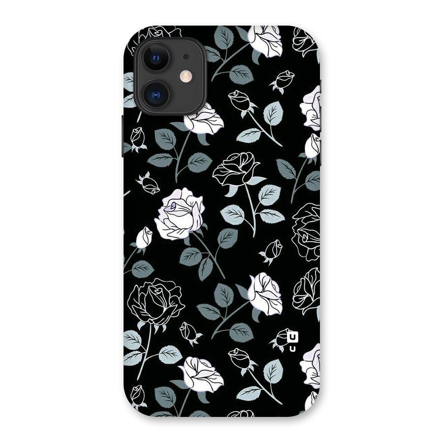 Black Artsy Bloom Back Case for iPhone 11