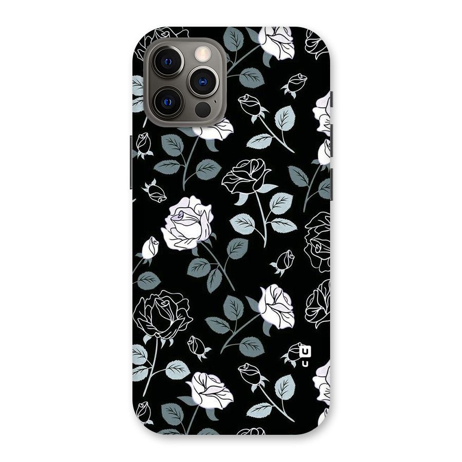 Black Artsy Bloom Back Case for iPhone 12 Pro