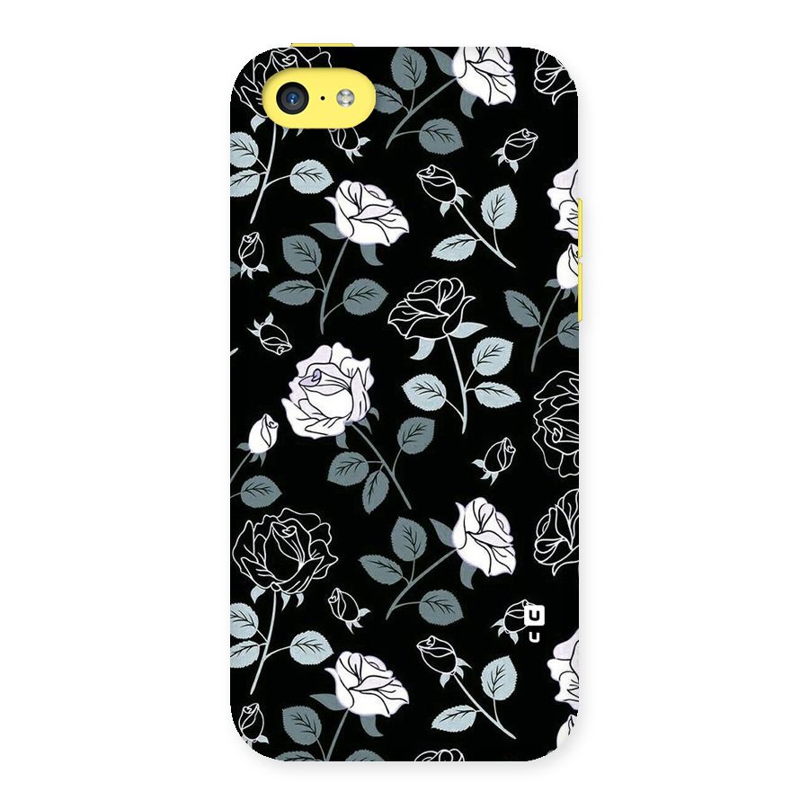 Black Artsy Bloom Back Case for iPhone 5C