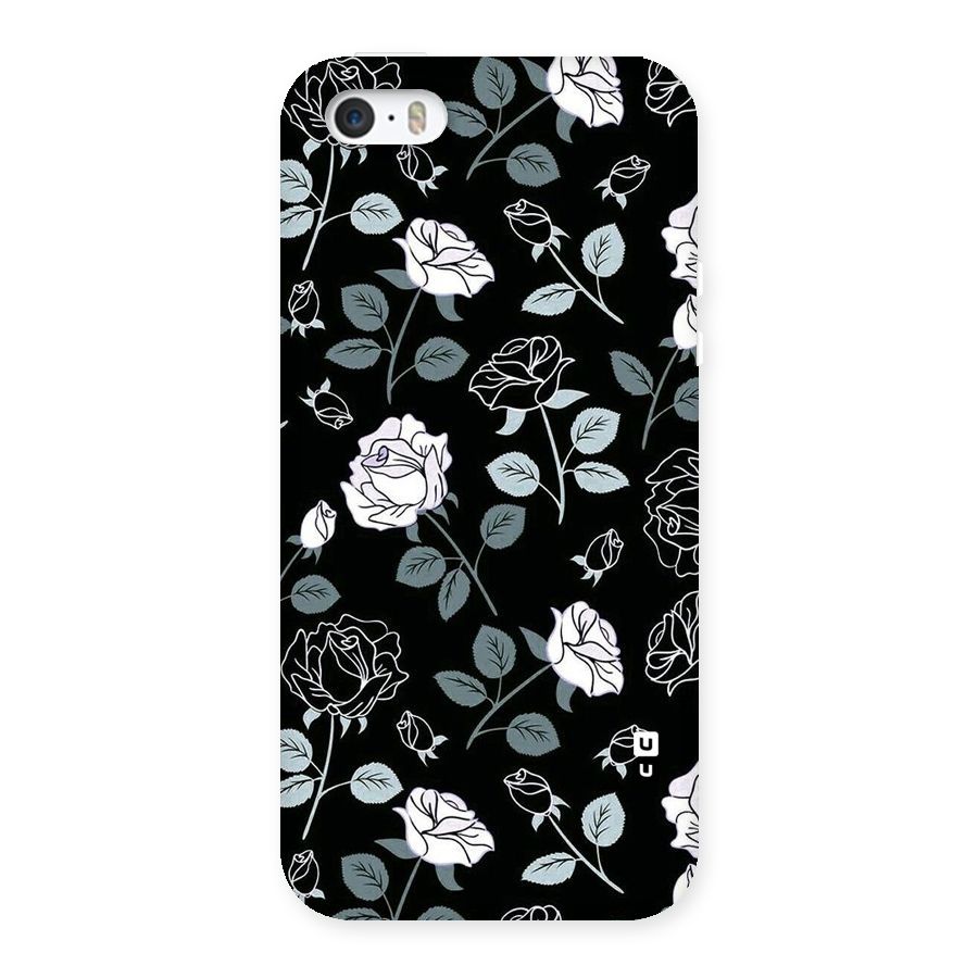Black Artsy Bloom Back Case for iPhone 5 5S