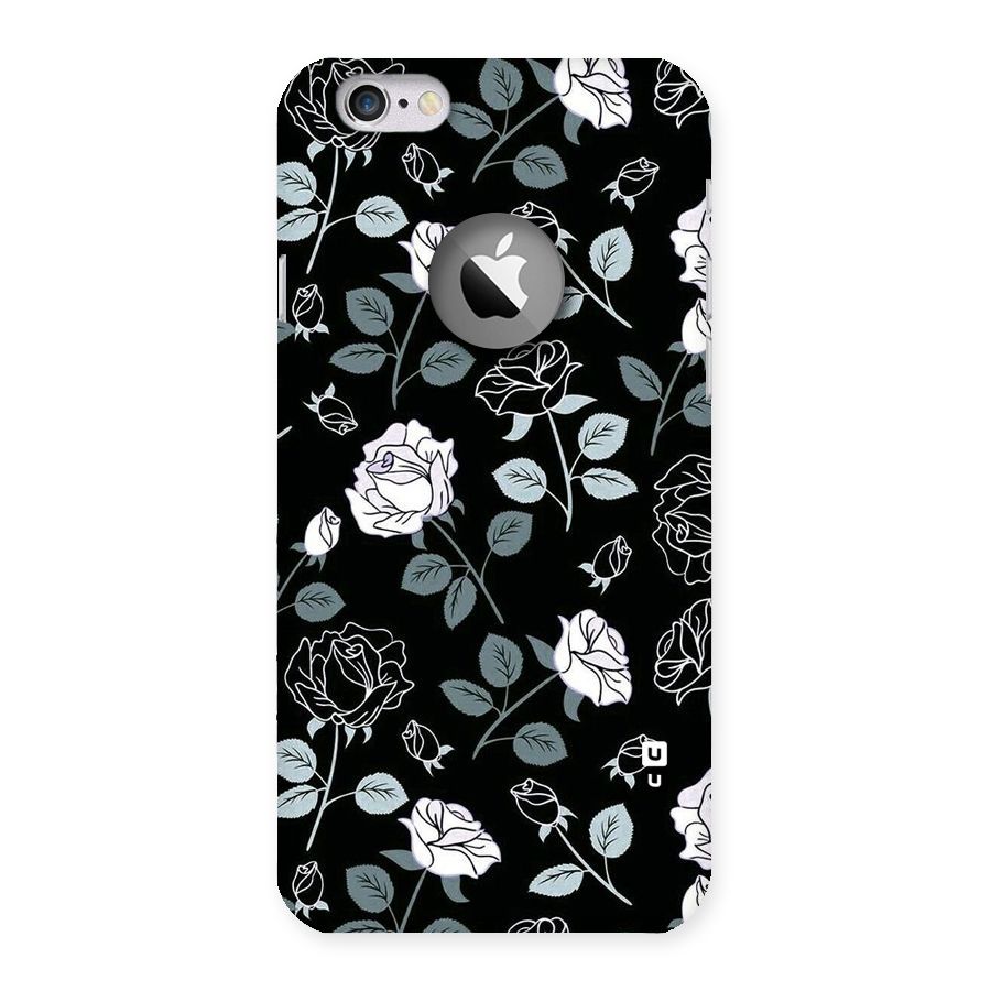 Black Artsy Bloom Back Case for iPhone 6 Logo Cut
