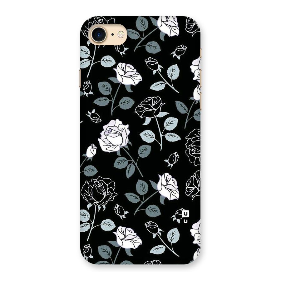 Black Artsy Bloom Back Case for iPhone 7