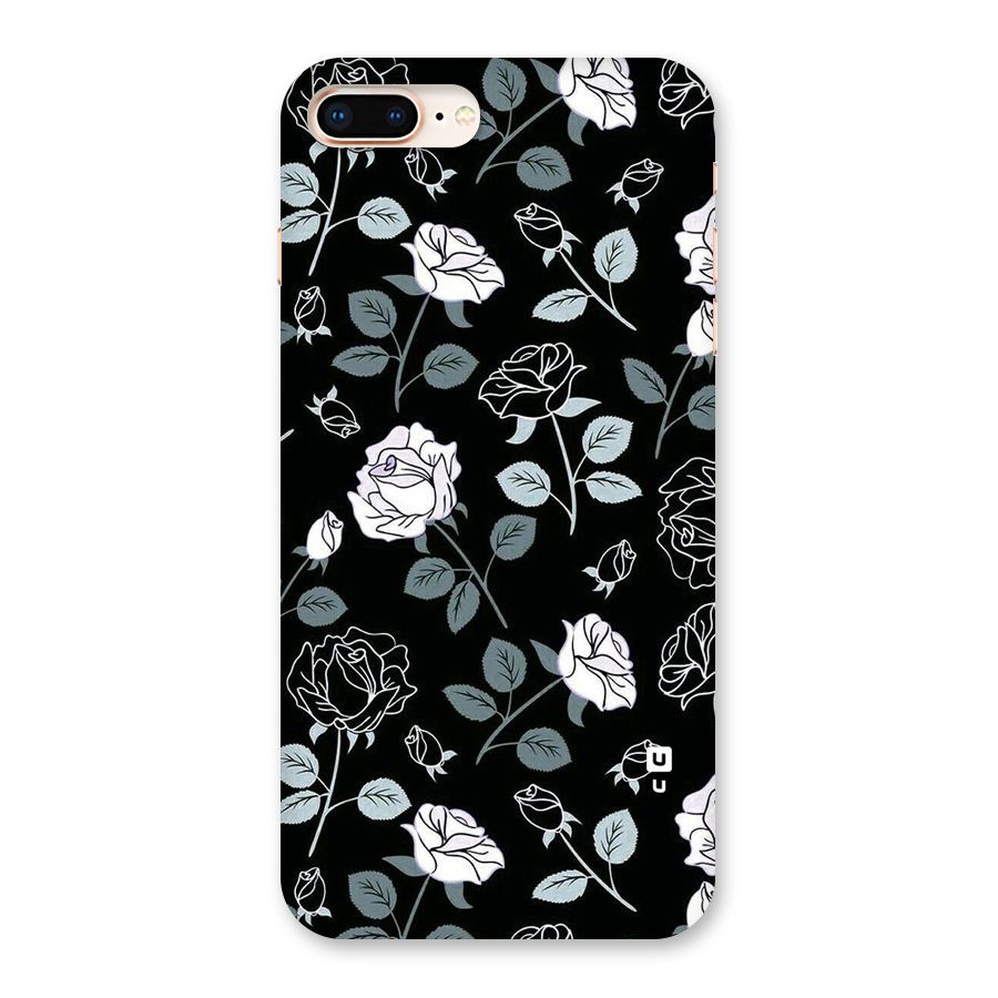 Black Artsy Bloom Back Case for iPhone 8 Plus