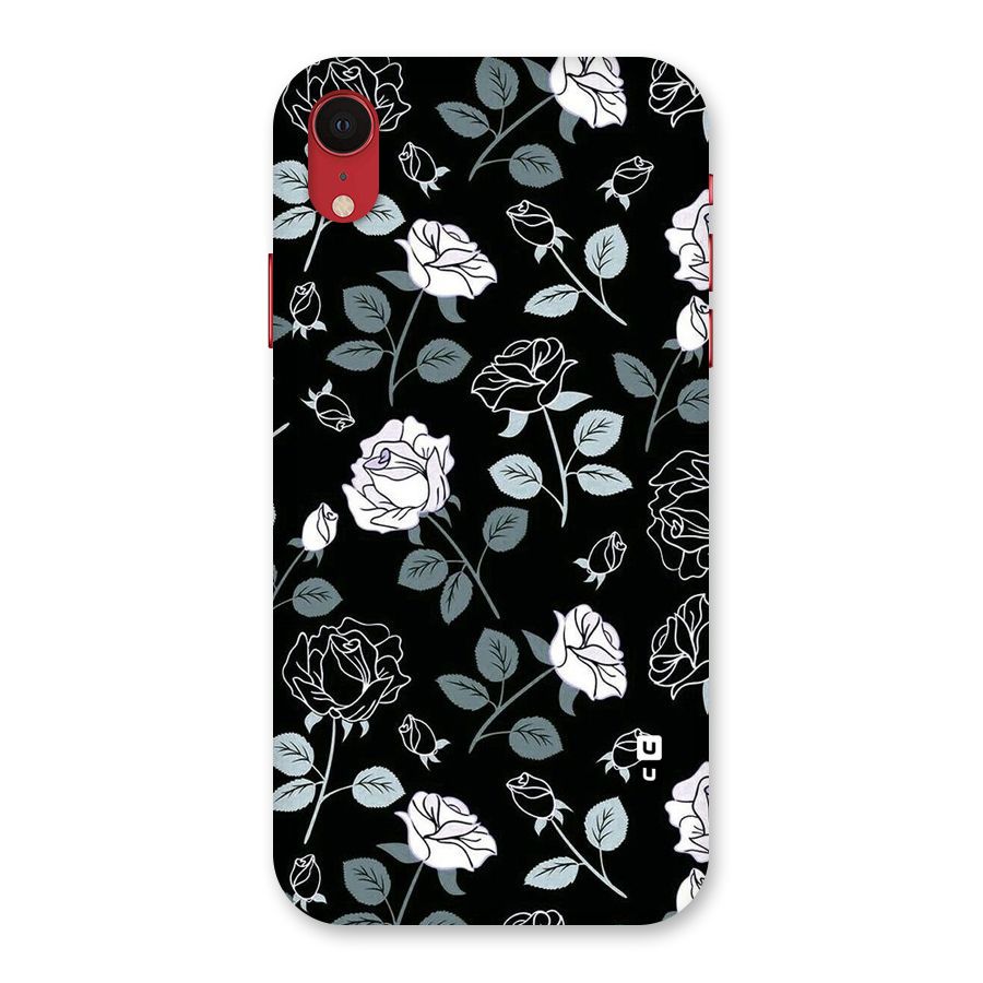 Black Artsy Bloom Back Case for iPhone XR