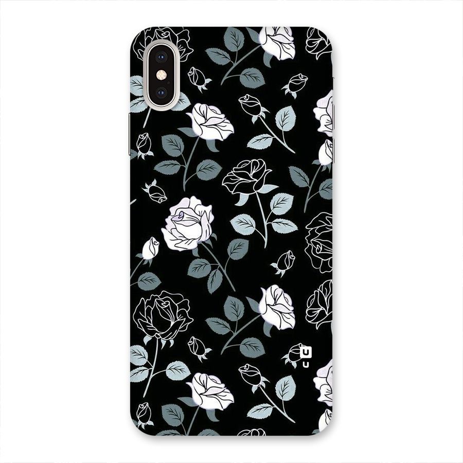 Black Artsy Bloom Back Case for iPhone XS Max