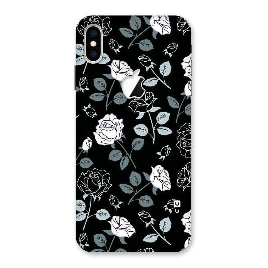Black Artsy Bloom Back Case for iPhone XS Max Apple Cut