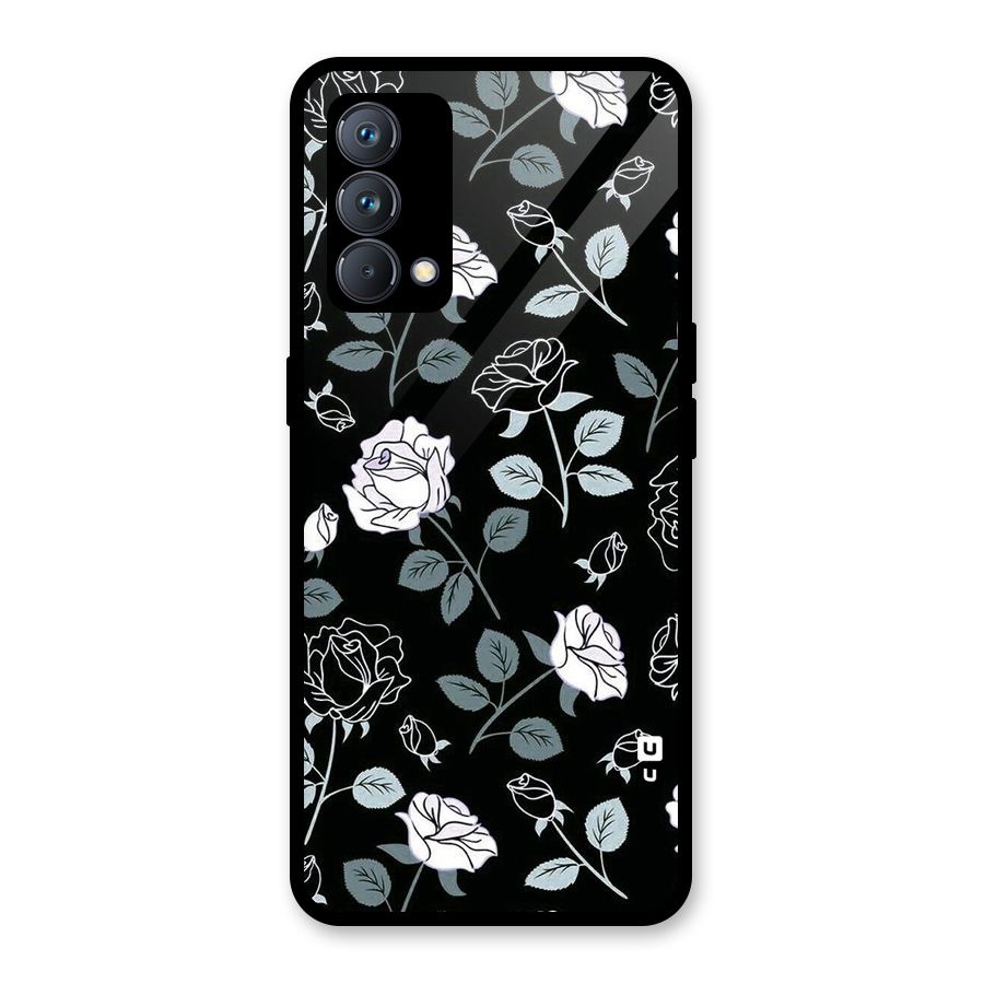 Black Artsy Bloom Glass Back Case for Realme GT Master Edition