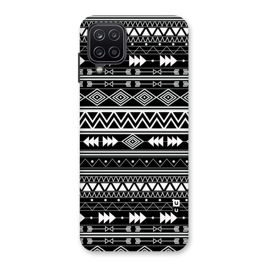 Black Aztec Creativity Back Case for Galaxy A12