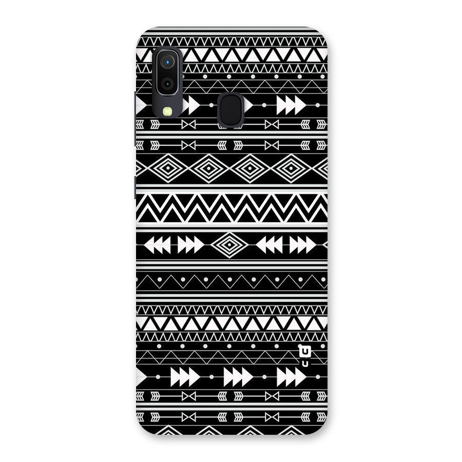 Black Aztec Creativity Back Case for Galaxy A30